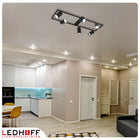 Lampa Sufitowa LED Oprawa Halogenowa 6x GU10 Kinkiet SPOT Ruchomy Reflektor listwa oświetleniowa czarna aluminiowa 80
