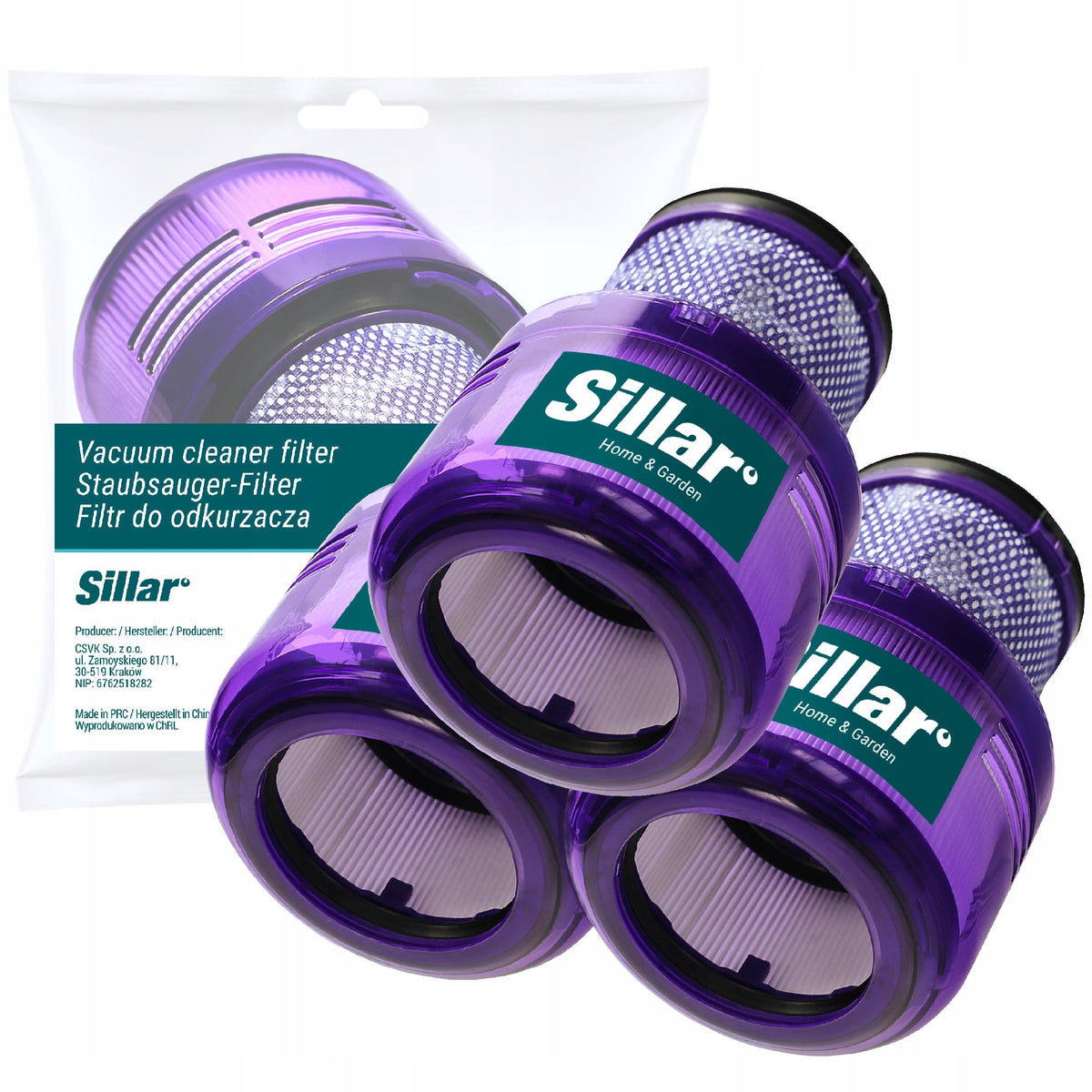 3x filtry filtr zmywalny do odkurzacza dyson V11 V15 detect absolute PRO zamiennik 3 szt.