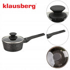 Klausberg KB-7986 Rondel 16cm Marmurowy Indukcja Gaz Nieprzywierający 1,2 L garnek do sosów z pokrywką, do zmywarki, z