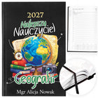 Kalendarz na Dzień Nauczyciela 2027, Prezent, Różne wzory, Personalizowany ramka z życzeniami, dekoracja z grawerem i