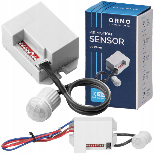 Czujnik ruchu zewnętrznym sensorem OR-CR-211 LED detektor PIR do automatycznego załączania oświetlenia zewnętrznego