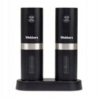 Młynek do pieprzu i soli elektryczny akumulatorowy USB 2 SZT webber premium do przypraw, pojemność 70 g, czarny