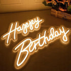 Neon LED happy birthday na urodziny napis duży podwójny na baterie USB dekoracja świetlna imprezowa, ozdoba