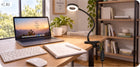 Lampka z klipsem do czytania książek na biurko USB LED nocna elastyczna oświetlenie punktowe, nauka, praca, czarna 46 cm