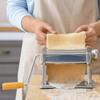 Metalowa maszynka do makaronu ciasta lasagne pierogów mielenia ręczna 3w1 wałkownica, krajarka, siekacz, wałkowanie i