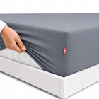 Prześcieradło jersey z gumką 140x200 bawełna na wysoki materac 30 cm kolory certyfikat oeko-tex Standard 100, do łóżka