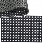 Wycieraczka pod drzwi do butów mata wejściowa gumowa ażurowa 60X80 22mm czarna, uniwersalna, przed wejście
