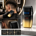 Golarka foliowa męska do brody twarzy głowy shaver barber tytanowa 9000 RPM