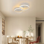 Lampa sufitowa biała LED plafon pierścień z pilotem nowoczesna do salonu 38W okrągła oprawa oświetleniowa ciepłe