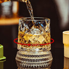 SZKLANKI DO WHISKY OBROTOWA OBROTOWA SZKLANKA DO WHISKY PREZENT NA URODZINY zestaw 4 sztuki, 280 ml, szkło bezbarwne