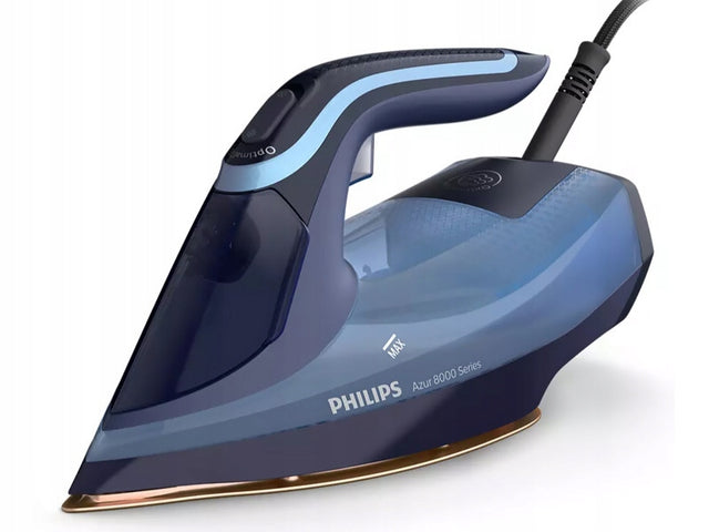 Żelazko philips Azur 8000 Series DST8020/20 parowe z ceramiczną stopą, 3000 w, para 55 g/min, uderzenie 240 g/min, zbiornik 300 ml