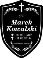 Tabliczka nagrobna nagrobkowa odporna na warunki tablica cmentarna z tworzywa sztucznego 15 × 20 cm