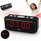 Budzik elektroniczny zegar sieciowy duży wyświetlacz LCD alarm 24H czarny cyfrowy do sypialni biura domu z cyframi