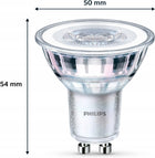Żarówka LED GU10 philips 4.6W = 50W 355lm 2700K ciepła 36° premium 10 szt. reflektorowa do spotów i opraw sufitowych