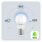 6x Żarówka LED E27 Kulka P45 10W = 75W 1100lm 3000K Ciepła 180° lumiled do lamp i opraw, do salonu i sypialni