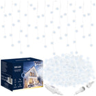 SOPLE 300LED LAMPKI ZEWNĘTRZNE BIAŁE ZIMNE FLASH KURTYNA IP44 ŚWIĄTECZNE kurtyna świetlna 10,5 cm