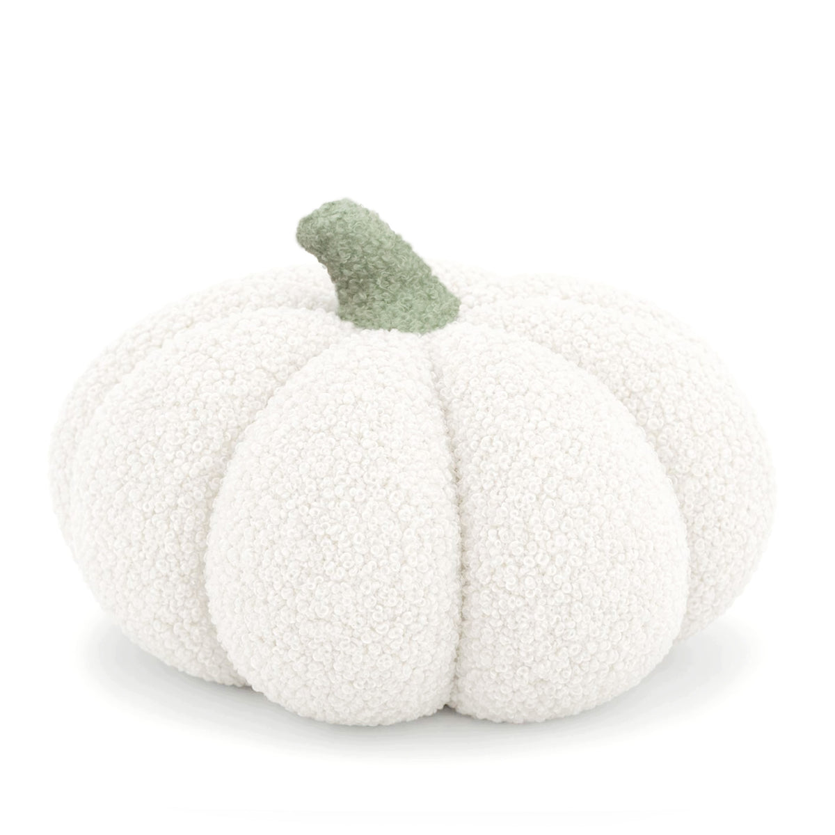 Poduszka dekoracyjna dynia 30 CM miękka 3D boucle jesienna halloween jasiek ozdobny do salonu, beżowa, wypełnienie
