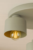 Lampa sufitowa Plafon Żyrandol Oliwkowy Zielony Szałwia 3xE27 382-E3 SPOT oprawa metalowa do salonu, kuchni i jadalni