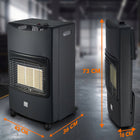 Piecyk gazowy na butle grzejnik FIXO 4,2kW piec gaz SKŁADANY +reduktor +wąż 420 mm 730 mm grzewcza czarny