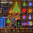 Inteligentna iluminacja kurtyna świetlna, światełka choinka lampki 2x2m 400