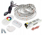 Zestaw 15m Taśma LED 5050 RGB + Biały P. dotykowy oświetlenie dekoracyjne wielokolorowe 230V 108W do pokoju