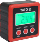 Yato kątomierz MIERNIk kąta elektroniczny z magnesem poziomica cyfrowy inklinometr do prac budowlanych, aluminiowy