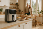 Frytkownica beztłuszczowa AIR fryer frytownica duża 6,5l misa 1800 w srebrny