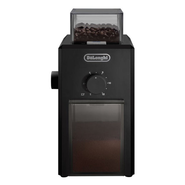 Młynek do kawy elektryczny DeLonghi KG79 – żarnowy stalowy, czarny 120 g 110 w metal, tworzywo sztuczne mielenie kawy