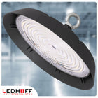 Lampa przemysłowa LED UFO do magazynu Hali 150W 22500lm hermetyczna HighBay oprawa fabryczna do warsztatu, czarna