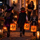 2X torba na cukierki halloween dynia świecąca LED słodycze słodkości pojemnik na łakocie dla dzieci, koszyk na