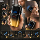 Golarka foliowa męska do brody twarzy głowy shaver barber tytanowa 9000 RPM