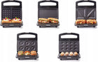 Opiekacz 5w1 wymienne płyty sandwich tosty gofry grill orzeszki donuty nominalna czarny