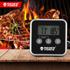 Termometr do mięsa wędzarni 250°C minutnik do 100min na baterie do kuchni sonda do pieczenia i grillowania, kontrola