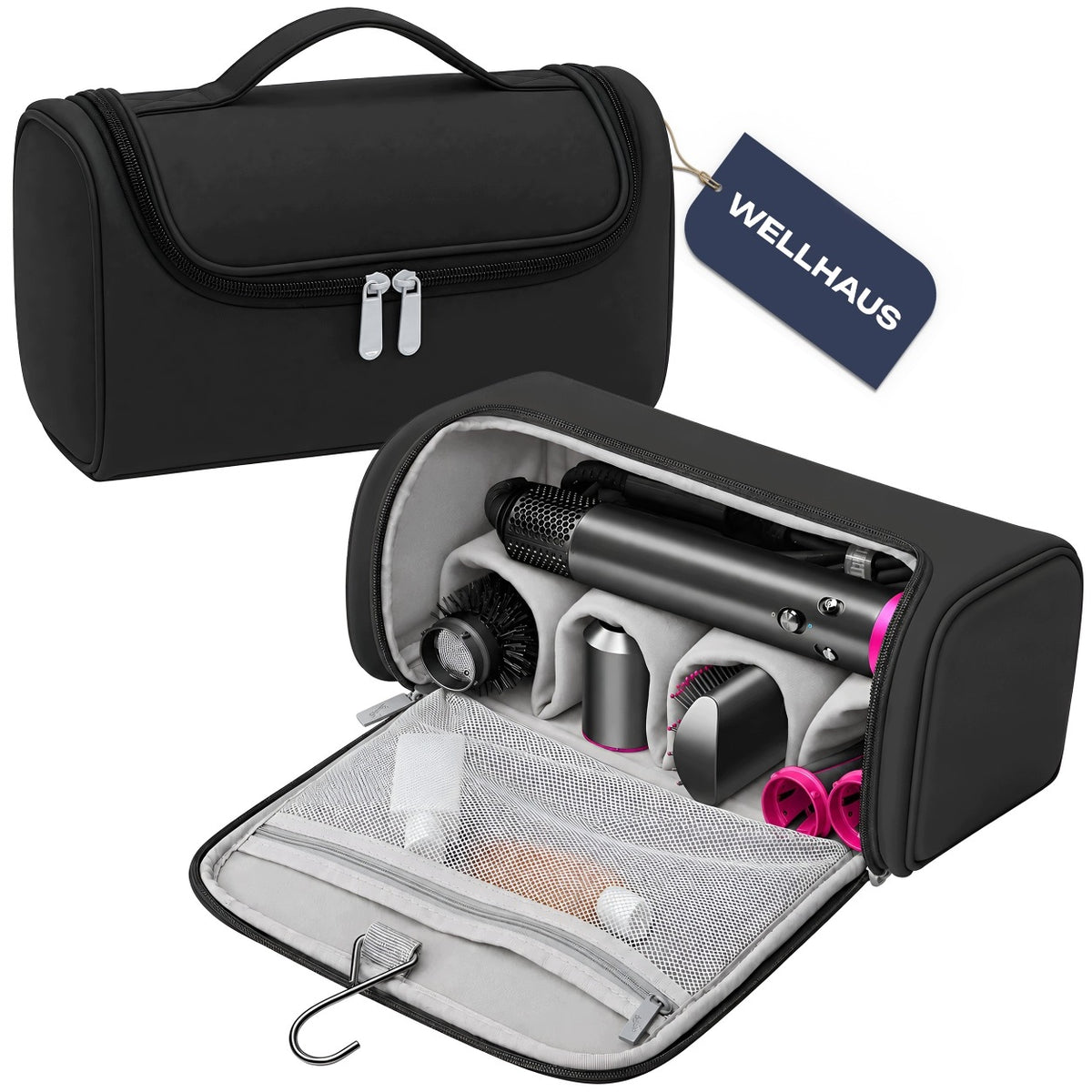 Etui torba na suszarki i akcesoria dyson organizer podróżny czarny wellhaus etui do prostownicy suszarka do włosów