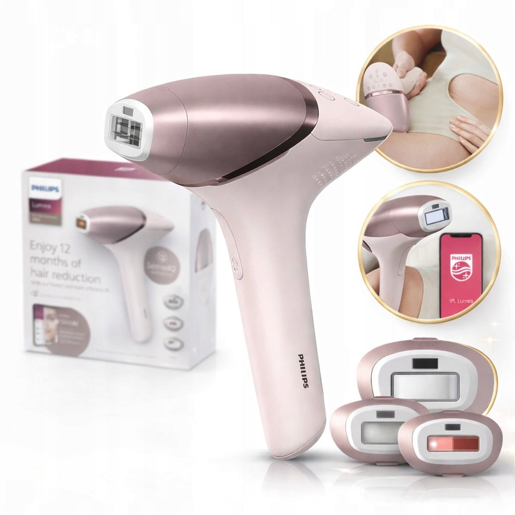 Philips lumea BRI977/00 IPL depilator laserowy 4 nasadki nogi twarz bikini 2.99 kg