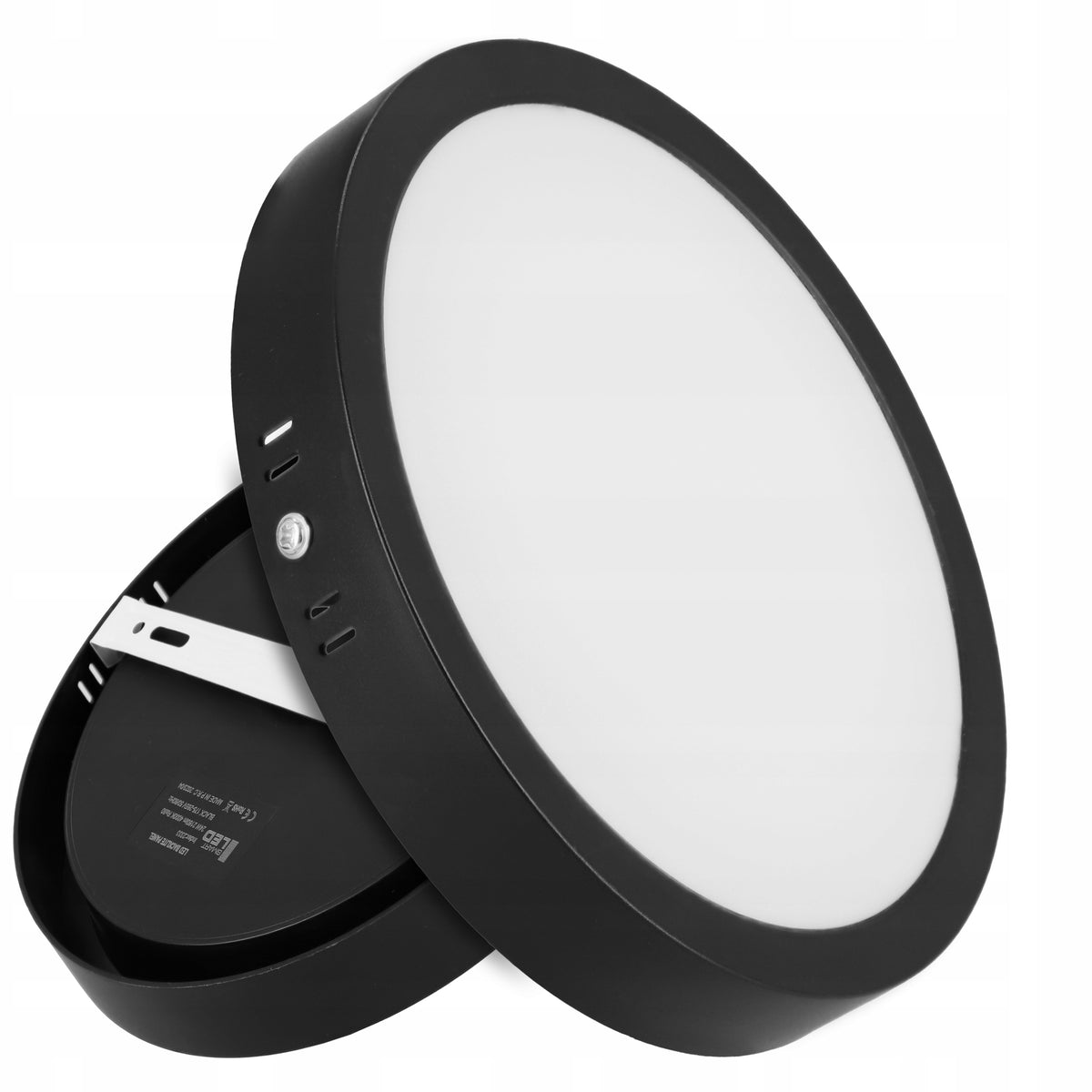Panel Plafon Sufitowy LED Natynkowy Okrągły Czarny 24W Nie Mruga CCD Lampa oprawa do salonu, sypialni i przedpokoju