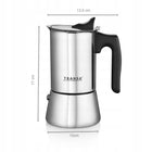 Kawiarka zaparzacz do kawy stal nierdzewna 4 filiżanki kawy transa 200ml moka na indukcję, espresso
