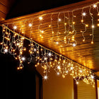 LAMPKI ZEWNĘTRZNE SOPLE 500 LED 24m FLASH KURTYNA ciepły biały GRUBE+ TIMER kurtyna świetlna 10,5 cm