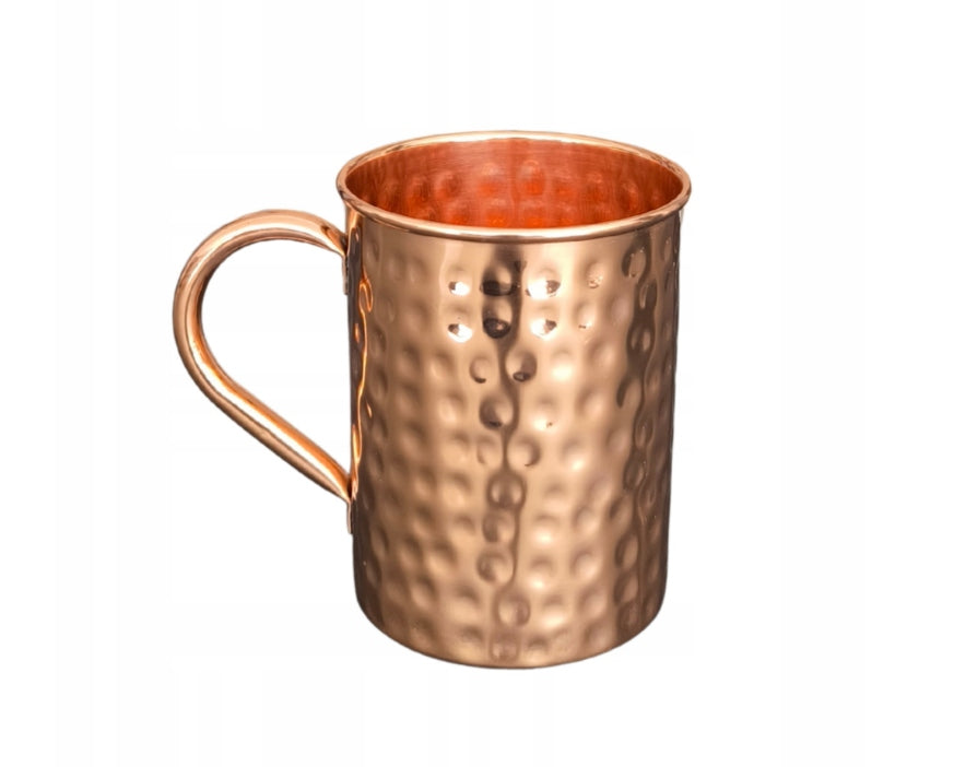 Kubek miedziany Handmade 400ml metalowe naczynie do picia, pojemność 450 ml