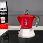 Kawiarka Bialetti New Moka Induction 2tz czerwona klasyczna czerwony aluminium, stal nierdzewna z opakowaniem
