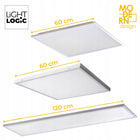 Panel sufitowy LED 40W natynkowy kwadrat lightlogic LL panel N/P40W-NW 60cm plafon lampa do biura i domu, zintegrowane