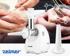 Maszynka do mielenia mięsa cicha zelmer + szatkownica 1900W 2,5 kg/min nominalna biały