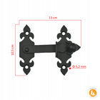 Zasuwka zapadka ozdobna kuta okiennice 15 cm X-03 blokada