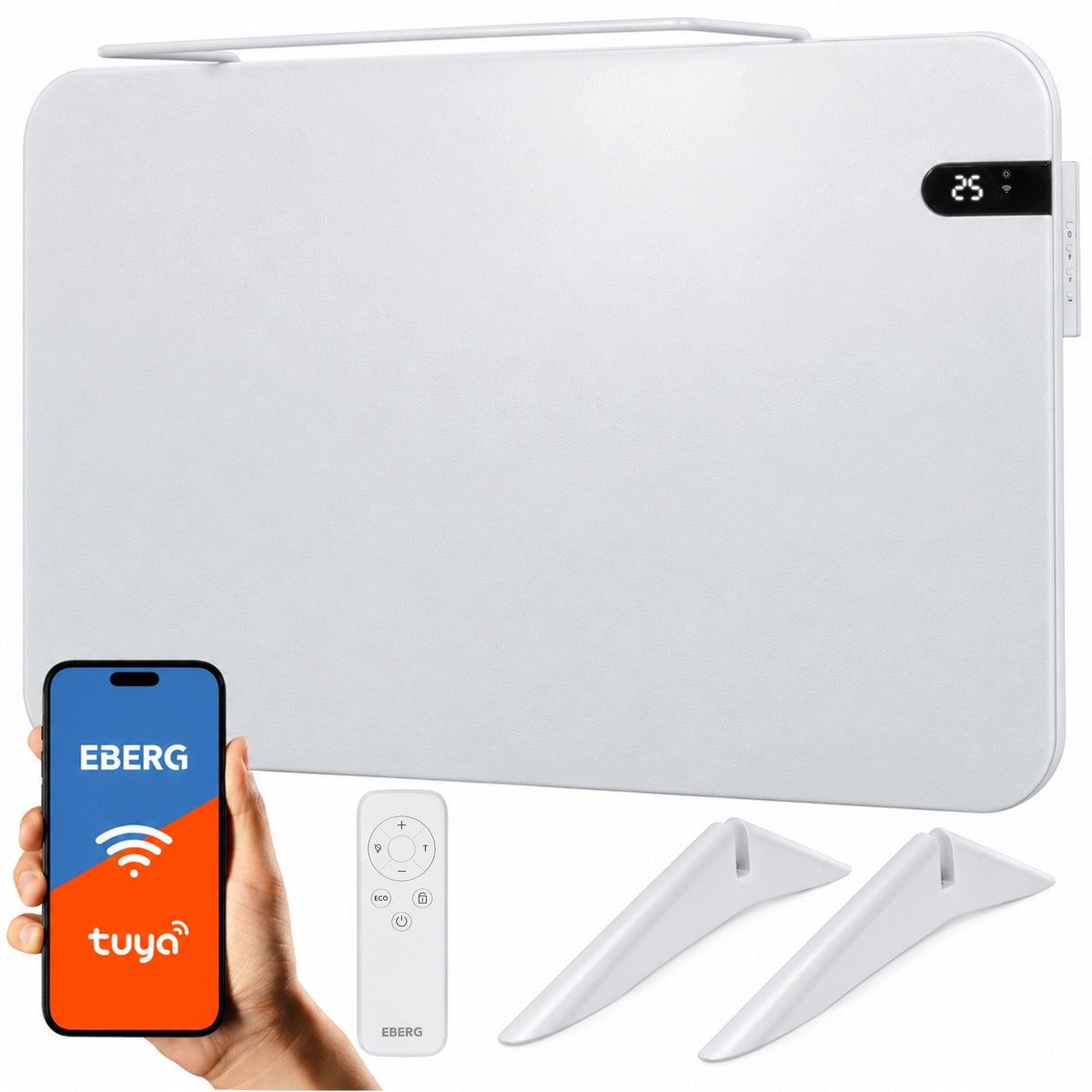Grzejnik elektryczny promiennik na podczerwień IR 450W WiFi termostat+pilot 450 W