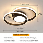 LAMPA SUFITOWA PLAFON LED CZARNA OKRĄGŁA DO SALONU ŚCIEMNIANA + PILOT 39W oprawa do wnętrz, metalowa, zintegrowane