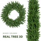Wianek świerkowy 100% PE RealTree 60cm gęsty stroik świąteczny