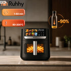 Air Fryer Frytkownica Beztłuszczowa Ruhhy AirCrisp 8l + 8 Programów Okienko czarny