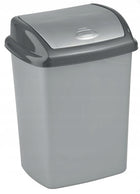 Kosz curver 25l na śmieci odpady segregacja klapka pojemnik kubeł plastikowy czarno-szary do domu 28x28x41 cm