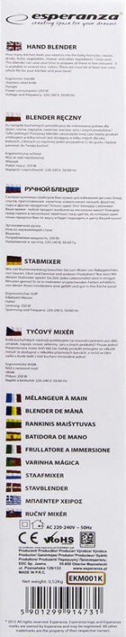 Blender ręczny Esperanza EKM001K 250 w biały