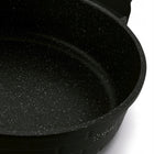 Patelnia Głęboka indukcja duża Pokrywka Starke Pro Brick Marble 28cm do smażenia, powłoka nieprzywierająca, na gaz